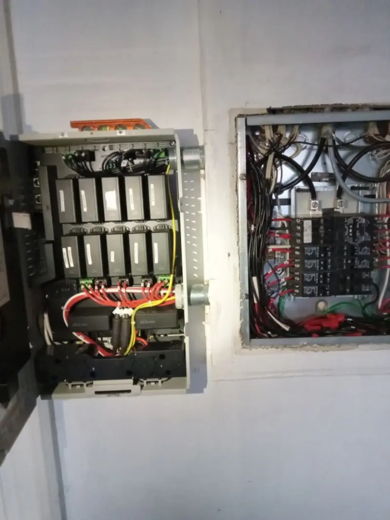 Electrical panel upgrade completed for Security Camera Wiring in Stoughton